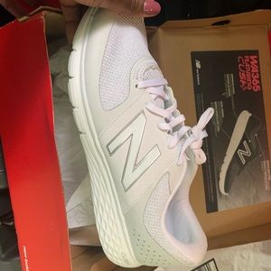 White new balance sneakers